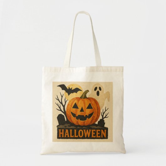 Halloween with a sensual collage technique tote bag (Voorkant)