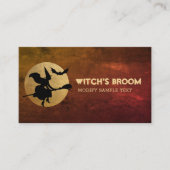 Halloween with, Bat and Moon Visitekaartje (Voorkant)