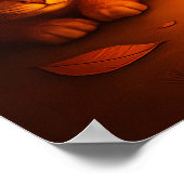 Halloween with Cat Orange Digital Art Poster (Hoek)