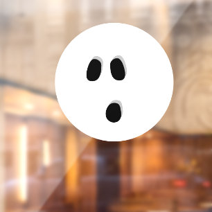 Halloween witte, enge geest gezichtsrokige decor raamsticker