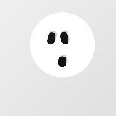 Halloween witte, enge geest gezichtsrokige decor raamsticker (Vel)