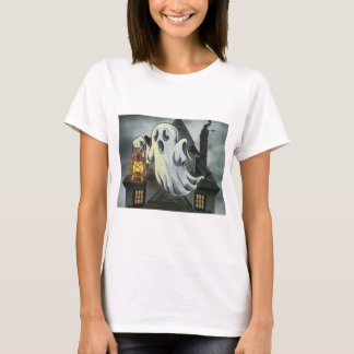 Halloween witte geest boek t-shirt
