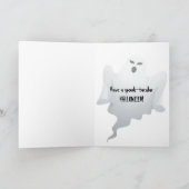 Halloween Witte Geest In Bos Feestdagen Kaart (Binnen)