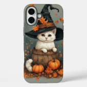 Halloween witte kat Case-Mate iPhone case (Achterkant)