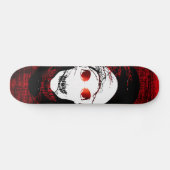 Halloween witte schedel met magie rood licht skateboard (Horizontaal)
