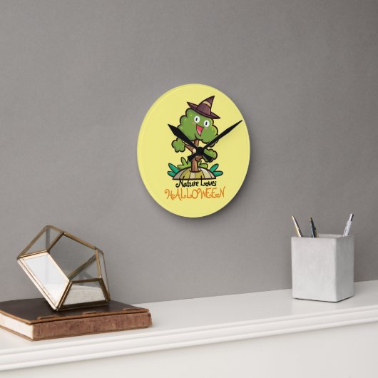 halloween-witteboom ronde klok (Kantoor)