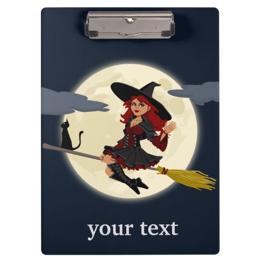 Halloween-witteontwerp aanpassen klembord (Voorkant)