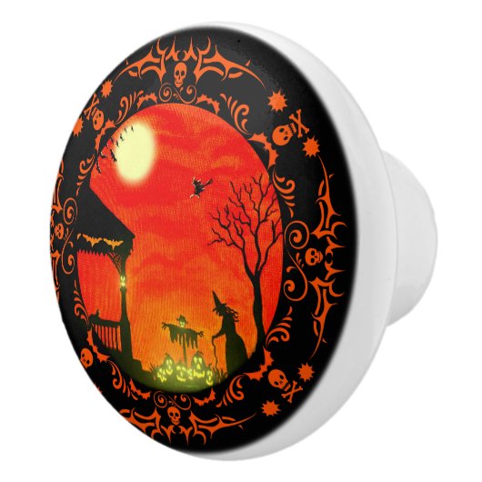 Halloween wittige kast/meubelknoppen keramische knop (Rechts)