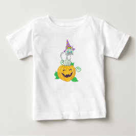 Halloween Wizard Cat op Pumpkin