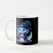Halloween Wizard Funny Axolotl Koffiemok (Links)