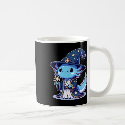 Halloween Wizard Funny Axolotl Koffiemok (Rechts)