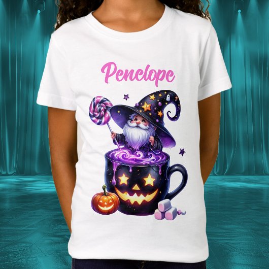 Halloween Wizard in Pumpkin Mok Lollipop Magic T-shirt