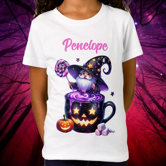 Halloween Wizard in Pumpkin Mok Lollipop Magic T-shirt
