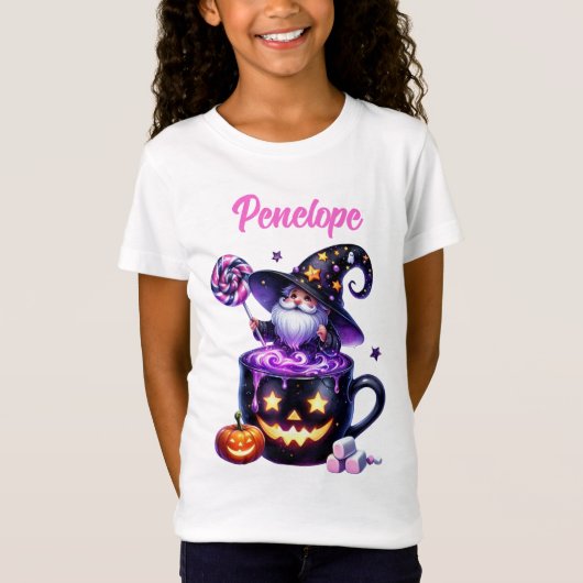 Halloween Wizard in Pumpkin Mok Lollipop Magic T-shirt (Voorkant)