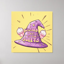 Halloween - Wizard Way to the Sweets Canvas Afdruk