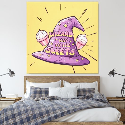 Halloween - Wizard Way to the Sweets Canvas Afdruk (Insitu (Slaapkamer))