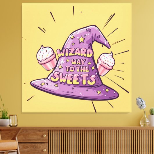 Halloween - Wizard Way to the Sweets Canvas Afdruk (Insitu (Woonkamer))