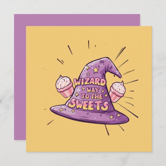 Halloween - Wizard Way to the Sweets Kaart (Voorkant / Achterkant)