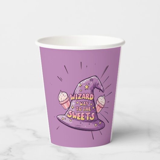 Halloween - Wizard Way to the Sweets Papieren Bekers (Achterkant)