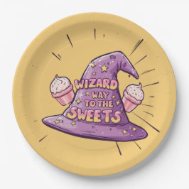 Halloween - Wizard Way to the Sweets Papieren Bordje