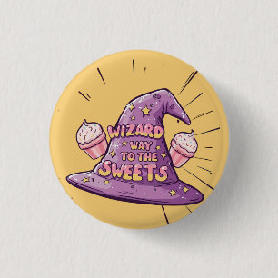 Halloween - Wizard Way to the Sweets Ronde Button 3,2 Cm
