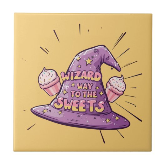 Halloween - Wizard Way to the Sweets Tegeltje (Voorkant)