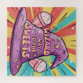 Halloween-Wizard Weg naar de snoepjes Legpuzzel (Horizontaal)