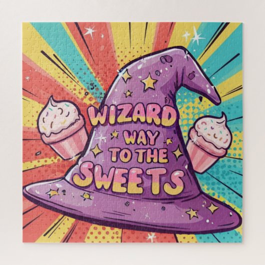 Halloween-Wizard Weg naar de snoepjes Legpuzzel (Verticaal)