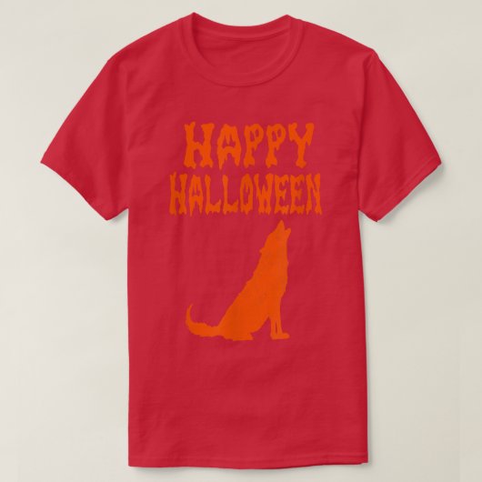 Halloween Wolf Hallow Graveyard Pumpkin Dead Creep T-shirt (Design voorkant)