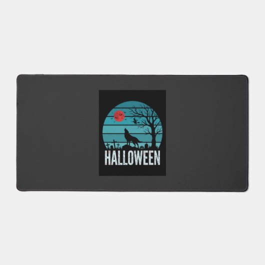 Halloween Wolf Kerkhof Maan Vector Bureaumat (Voorkant)