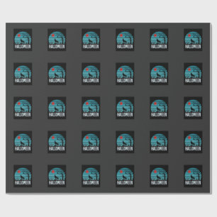 Halloween Wolf Kerkhof Maan Vector Cadeaupapier