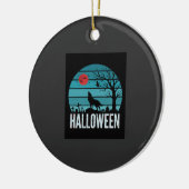 Halloween Wolf Kerkhof Maan Vector Keramisch Ornament (Links)