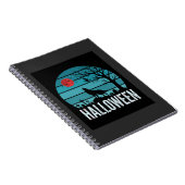 Halloween Wolf Kerkhof Maan Vector Notitieboek (Rechterzijde)