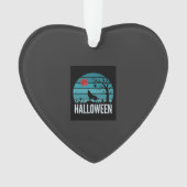 Halloween Wolf Kerkhof Maan Vector Ornament (voorkant)
