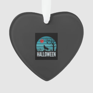 Halloween Wolf Kerkhof Maan Vector Ornament