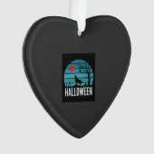 Halloween Wolf Kerkhof Maan Vector Ornament (voorkant)