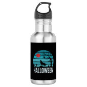 Halloween Wolf Kerkhof Maan Vector Waterfles (Voorkant)
