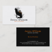 Halloween Wolf Met Spooky Castle Visitekaartje (Voorkant / Achterkant)