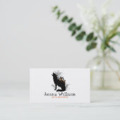 Halloween Wolf Met Spooky Castle Visitekaartje (Staand voorkant)