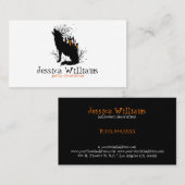 Halloween Wolf Met Spooky Castle Visitekaartje (Voorkant / Achterkant)