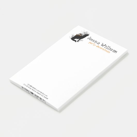 Halloween Wolf Spooky Trees & Castle Post-it® Notes (Schuin)