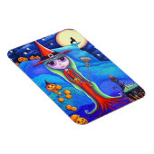 Halloween Wolf Witch Black Cat Cauldron Pumpkins Magneet (Rechterzijde)