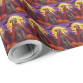 Halloween Wolfhound Vampire Pumpkins eng Cadeaupapier (Rol Hoek)