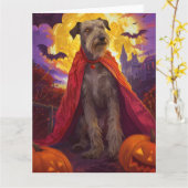 Halloween Wolfhound Vampire Pumpkins eng Kaart (Gele Bloem)