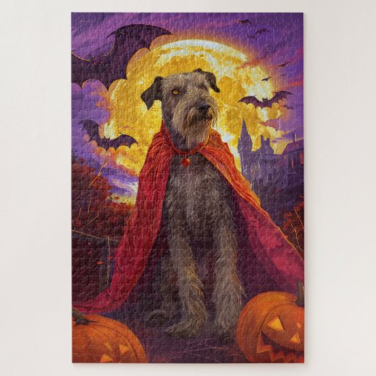 Halloween Wolfhound Vampire Pumpkins eng Legpuzzel (Verticaal)