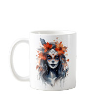 Halloween Woman Witch, Waterverf print Mok