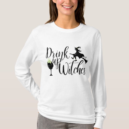 Halloween Women Drink heks T-shirt (Voorkant)