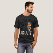 Halloween women Messy Bun I Put The Boo in Boujee T-shirt (Voorkant volledig)