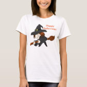Halloween Women's Basic T-Shirt/Witch T-shirt (Voorkant)