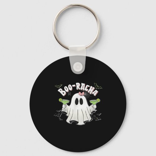 Halloween Women's Ghost Boo Racha Funny Margarita Sleutelhanger (Voorkant)